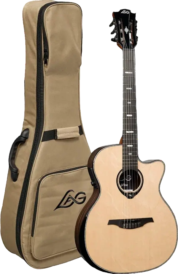 Buy LAG HyVibe 50 H2 - Nylon Strung Auditorium Cutaway Electro Acoustic Smart Guitar