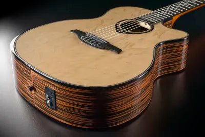 LAG HyVibe 50 H2 - Nylon Strung Auditorium Cutaway Electro Acoustic Smart Guitar - Richards Guitars Of Stratford Upon Avon