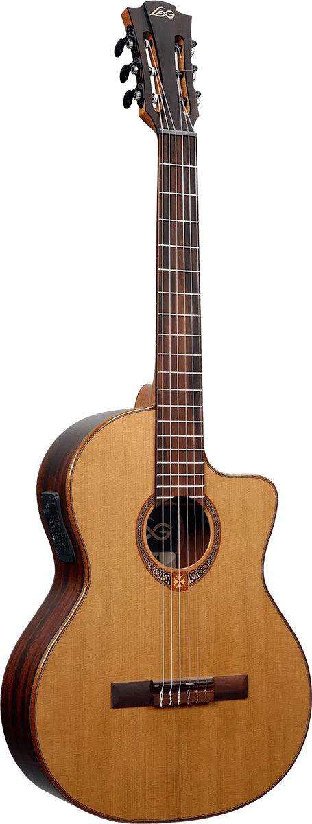 LAG OCCITANIA 118 OC118CE CLASSICAL CEDER CUTAWAY ELECTROACOUSTIC - Richards Guitars Of Stratford Upon Avon