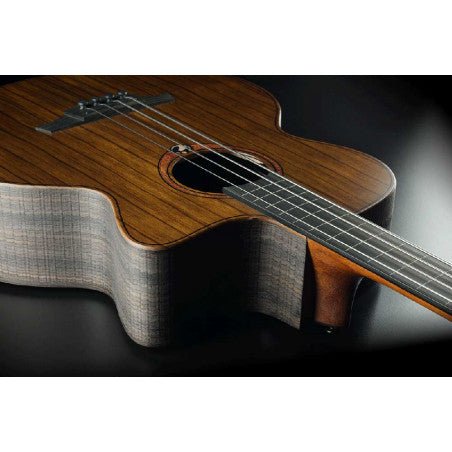 LAG SAUVAGE-FBCE Fretless Cutaway Electro Acoustic Bass Guitar - Richards Guitars Of Stratford Upon Avon