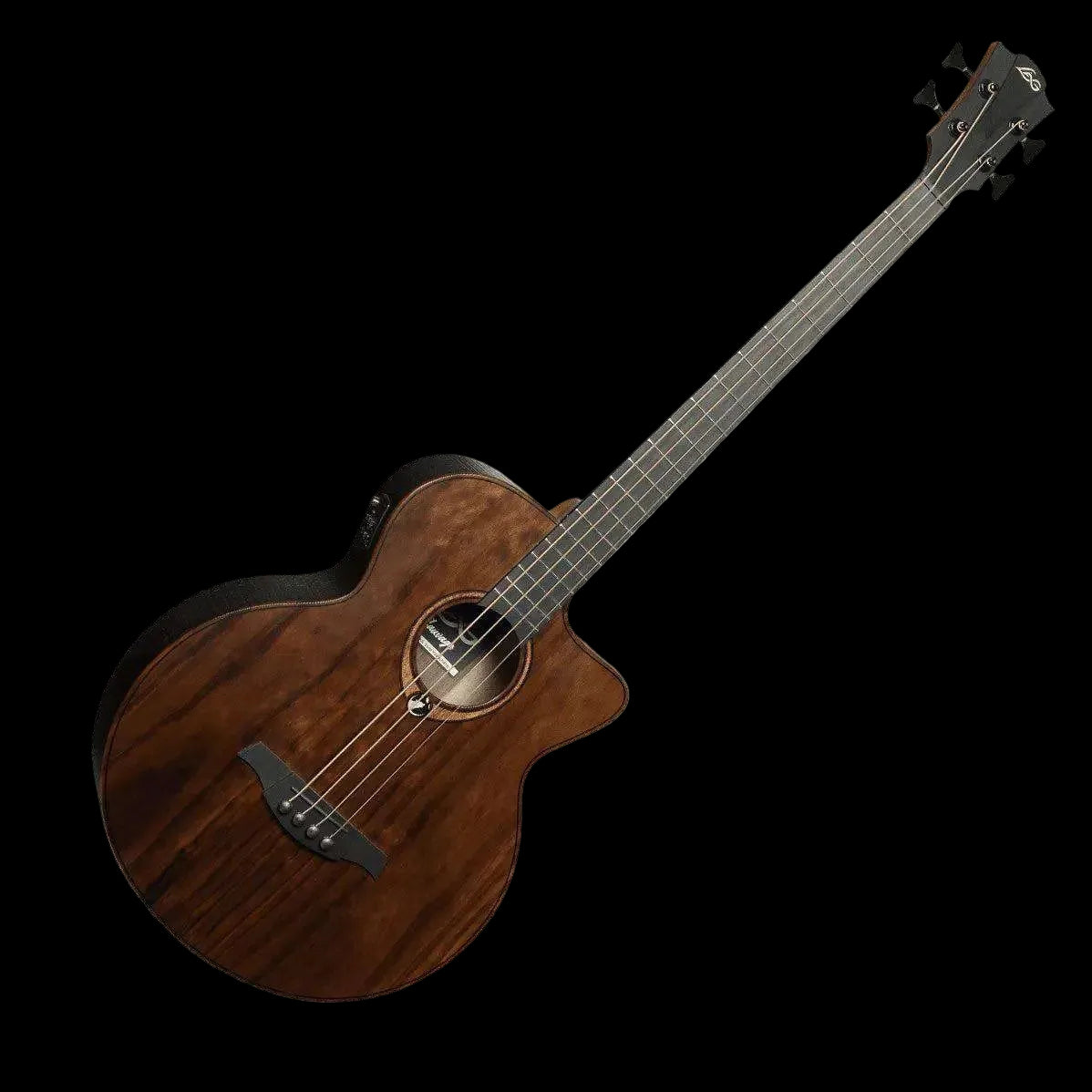 LAG Sauvage Jumbo Cutaway Electro Acoustic Bass Guitar - Richards Guitars Of Stratford Upon Avon