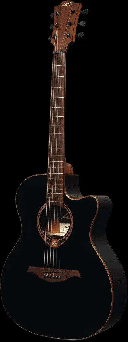 LAG TRAMONTANE 118 T118ACE - BLK AUDITORIUM CUTAWAY ELECTRO BLACK - Richards Guitars Of Stratford Upon Avon