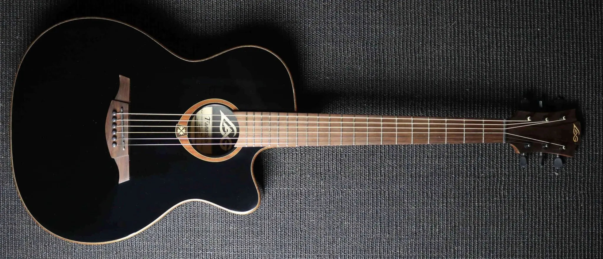 LAG TRAMONTANE 118 T118ASCE - BLK AUDITORIUM SLIM CUTAWAY ELECTRO BLACK - Richards Guitars Of Stratford Upon Avon