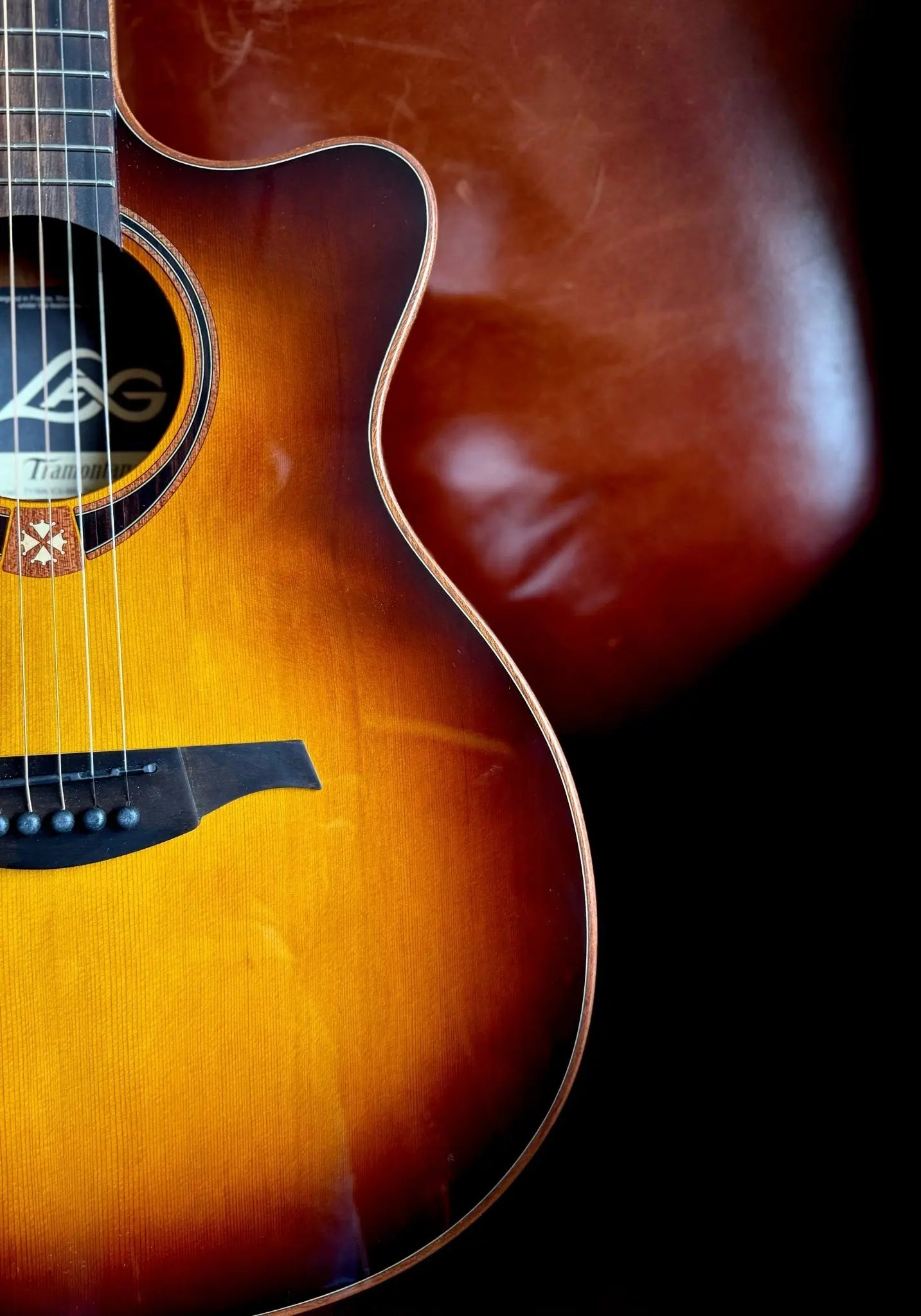 Buy LAG TRAMONTANE 118 T118ASCE-BRS AUDITORIUM SLIM CUT ELECTRO BROWN SHADOWw' £225 Custom Pro Setup Package Included