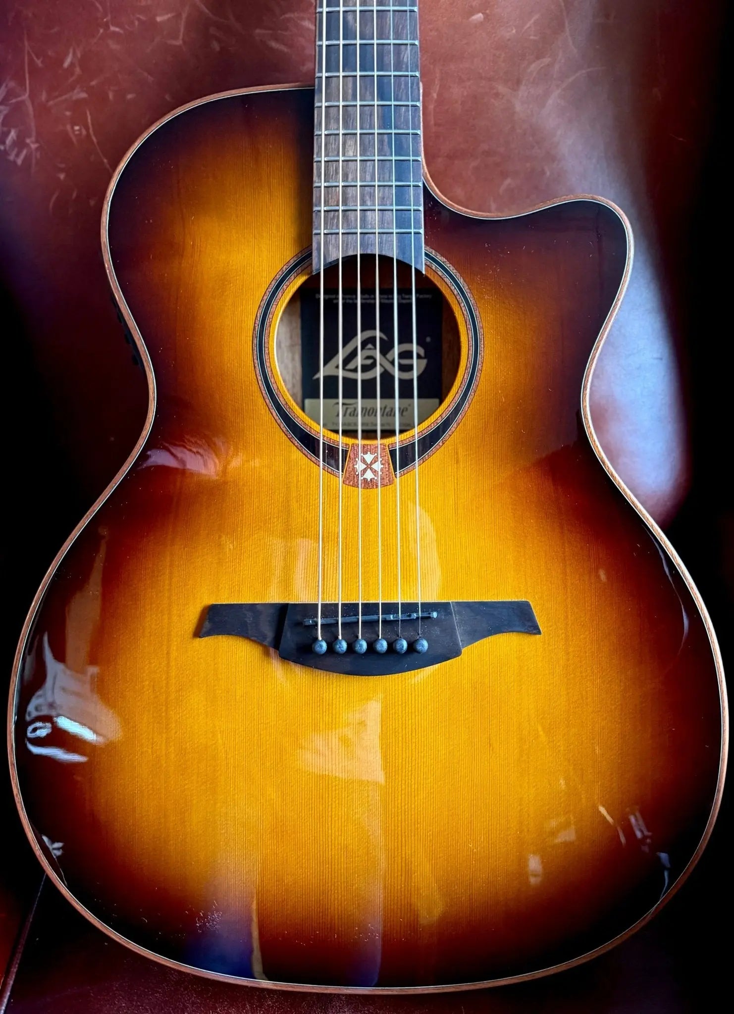 Buy LAG TRAMONTANE 118 T118ASCE-BRS AUDITORIUM SLIM CUT ELECTRO BROWN SHADOWw' £225 Custom Pro Setup Package Included