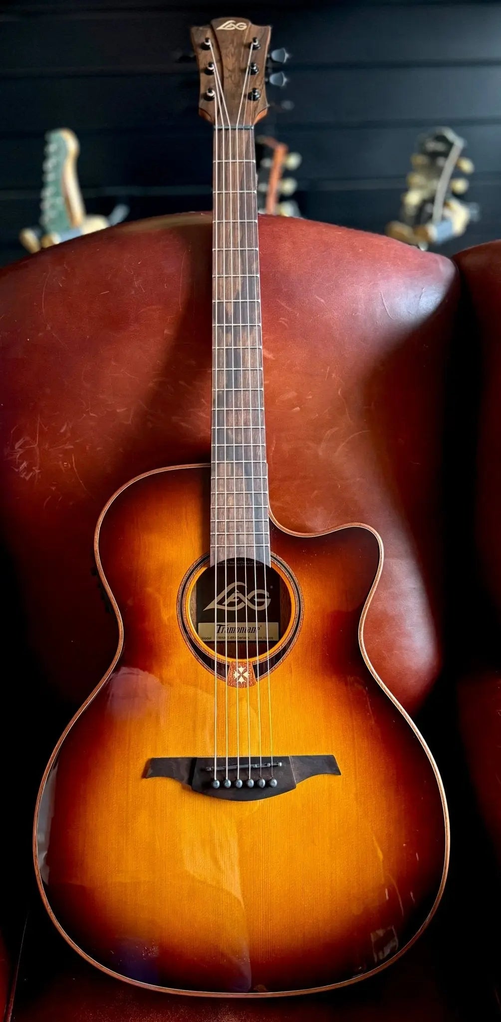 Buy LAG TRAMONTANE 118 T118ASCE-BRS AUDITORIUM SLIM CUT ELECTRO BROWN SHADOWw' £225 Custom Pro Setup Package Included