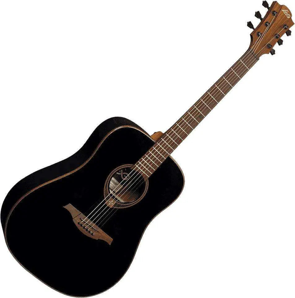 LAG TRAMONTANE 118 T118D - BLK DREADNOUGHT BLACK - Richards Guitars Of Stratford Upon Avon