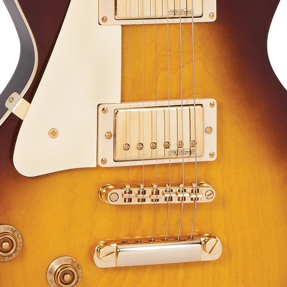 Vintage V100 ReIssued Electric Guitar ~ Left Hand Tobacco Sunburst, Left Hand Electric Guitars for sale at Richards Guitars.