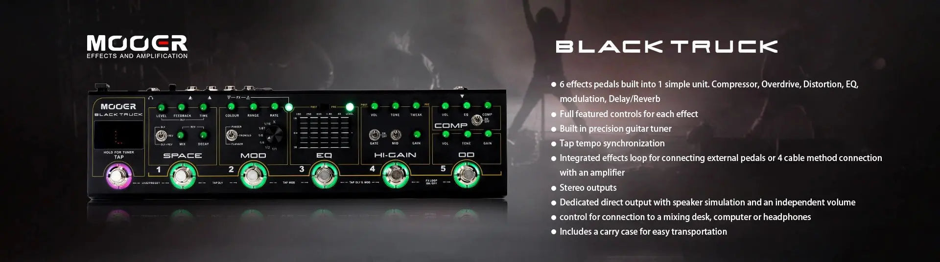 MOOER BLACKTRUCK MULTI - FX PEDAL - Richards Guitars Of Stratford Upon Avon