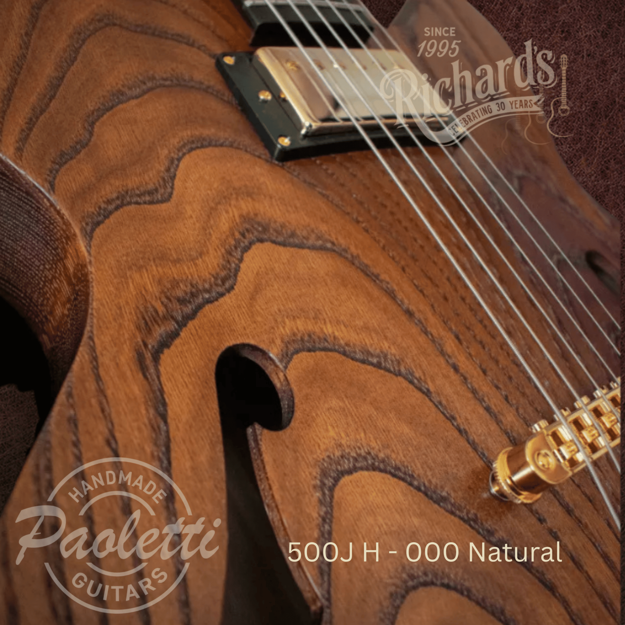 Paoletti 500J H - 000 Natural - Richards Guitars Of Stratford Upon Avon
