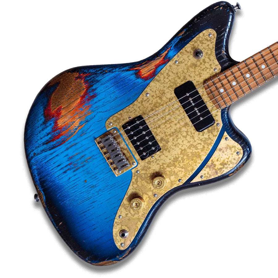 Paoletti Guitar 112 Loft HP90 - Heavy Deep Blue Premium Maple Neck (Birdseye) - Richards Guitars Of Stratford Upon Avon