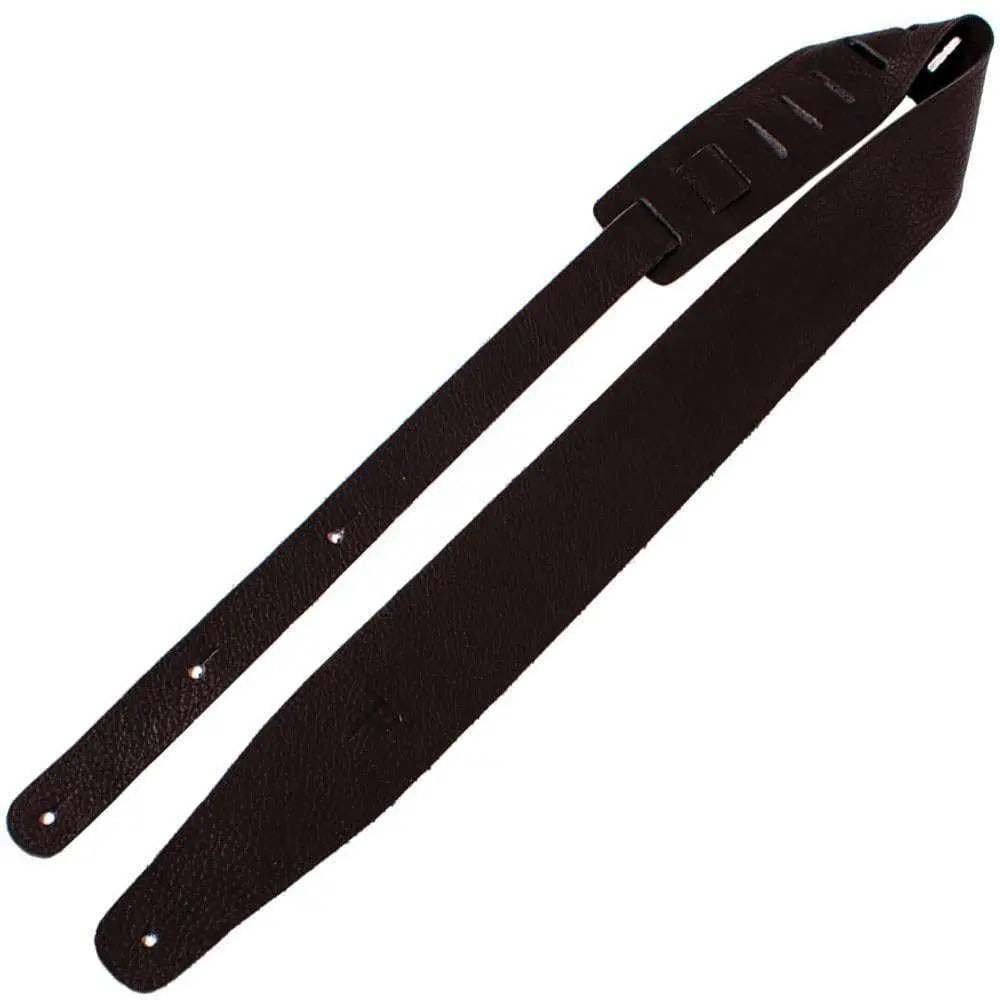 Perri's Easy Slide Saddle Leather Strap ~ Black - Richards Guitars Of Stratford Upon Avon