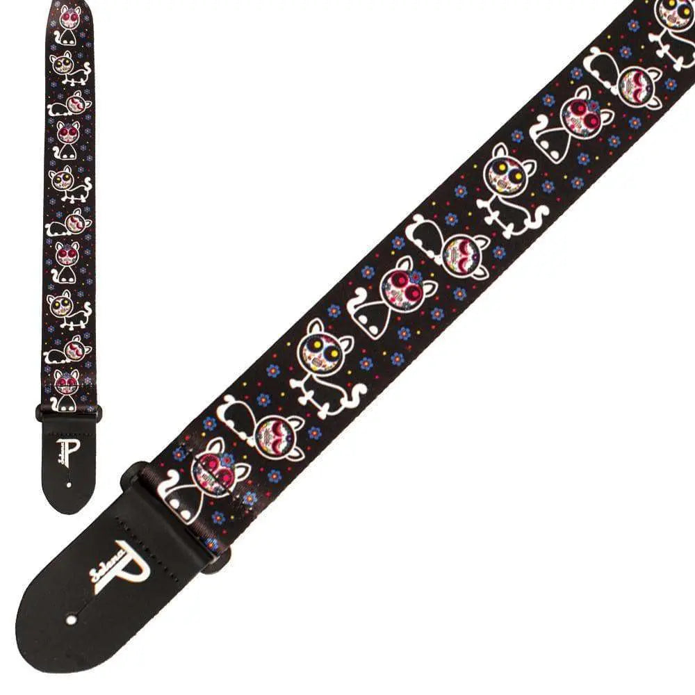 Perri's Kids Length Polyester Webbing Strap ~ Sugar Cats - Richards Guitars Of Stratford Upon Avon