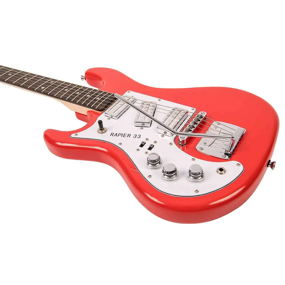 Rapier 33 Electric Guitar ~ Left Handed Fiesta Red - Richards Guitars Of Stratford Upon Avon