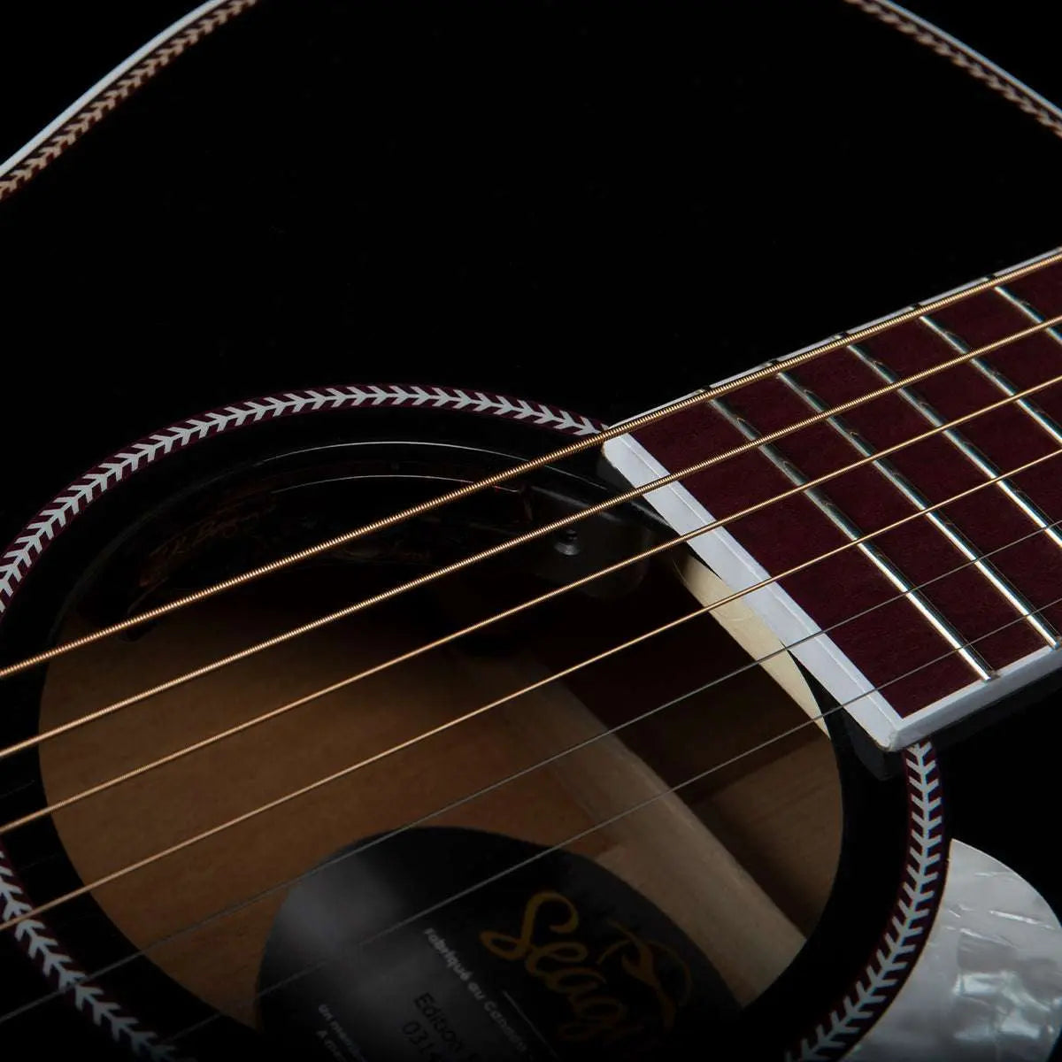 Seagull Artist LTD Electro - Acoustic Guitar ~ Tuxedo Black Anthem with Bag - Richards Guitars Of Stratford Upon Avon