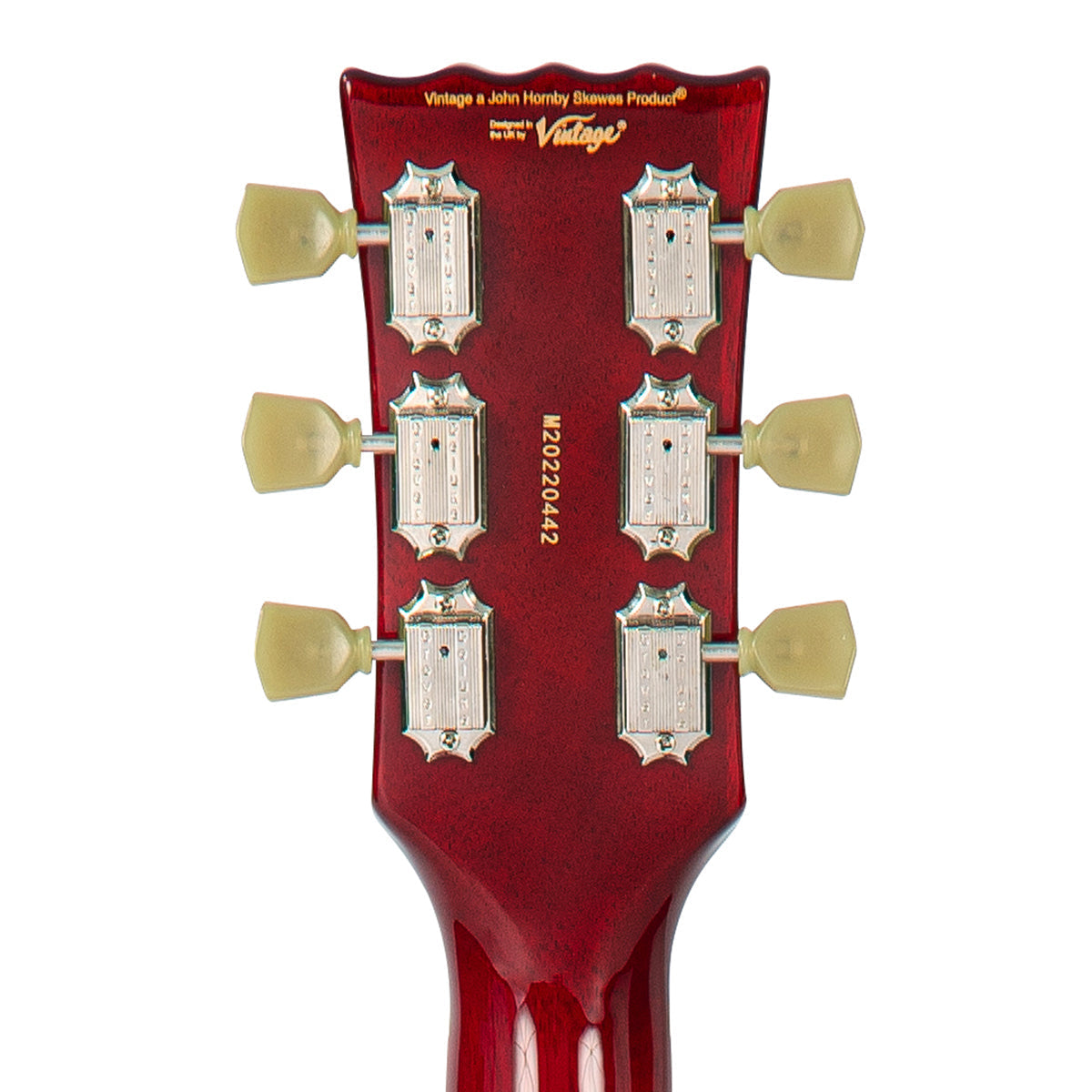 Vintage VSA500P ReIssued Semi Acoustic Guitar ~ Cherry Red, Semi-Acoustic Guitars for sale at Richards Guitars.