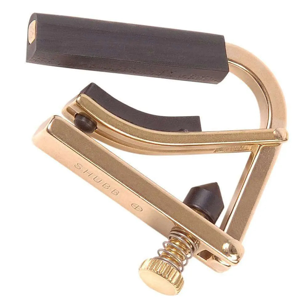 Shubb Original Ukulele Capo ~ Brass - Richards Guitars Of Stratford Upon Avon