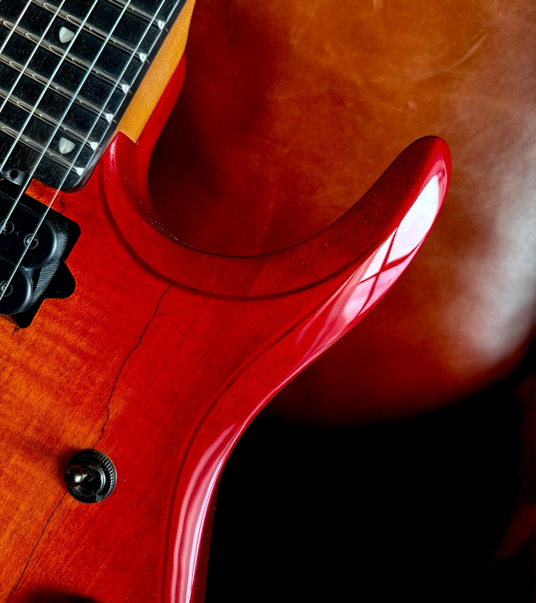Sterling By Musicman JP150 Dimarzio Spalted Maple Blood Orange Burst - Richards Guitars Of Stratford Upon Avon