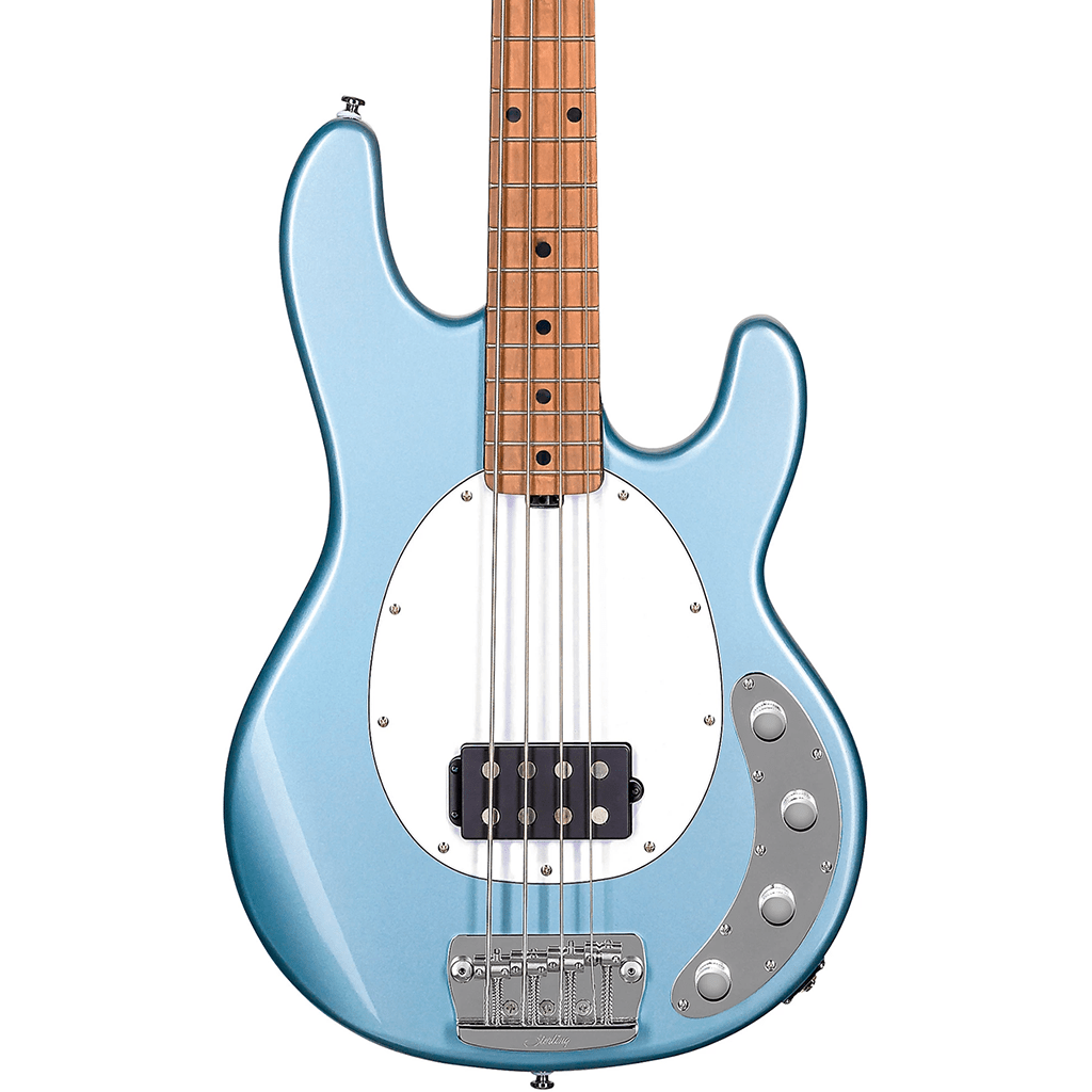 Sterling By Musicman StingRay 4 Firemist Silver - Richards Guitars Of Stratford Upon Avon