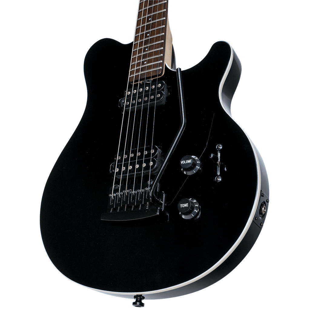 Sterling By Musicman SUB Axis Black With White Body Binding - Richards Guitars Of Stratford Upon Avon