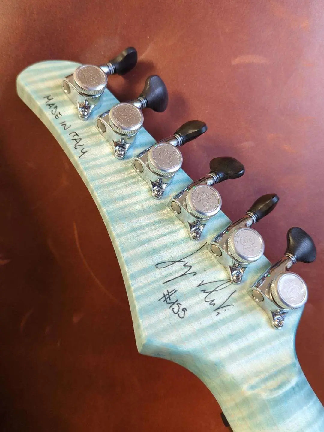 Valenti Nebula Carved HS Ice Blue - Richards Guitars Of Stratford Upon Avon