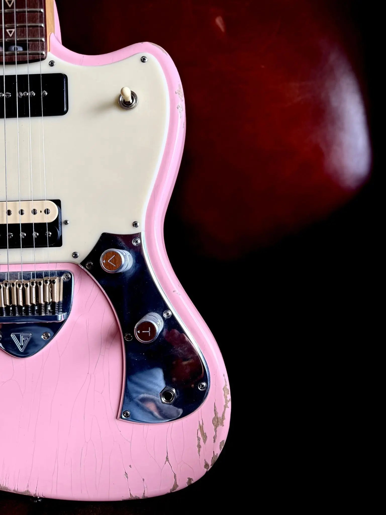 Valiant Jupiter Distressed Mola Pink - Richards Guitars Of Stratford Upon Avon