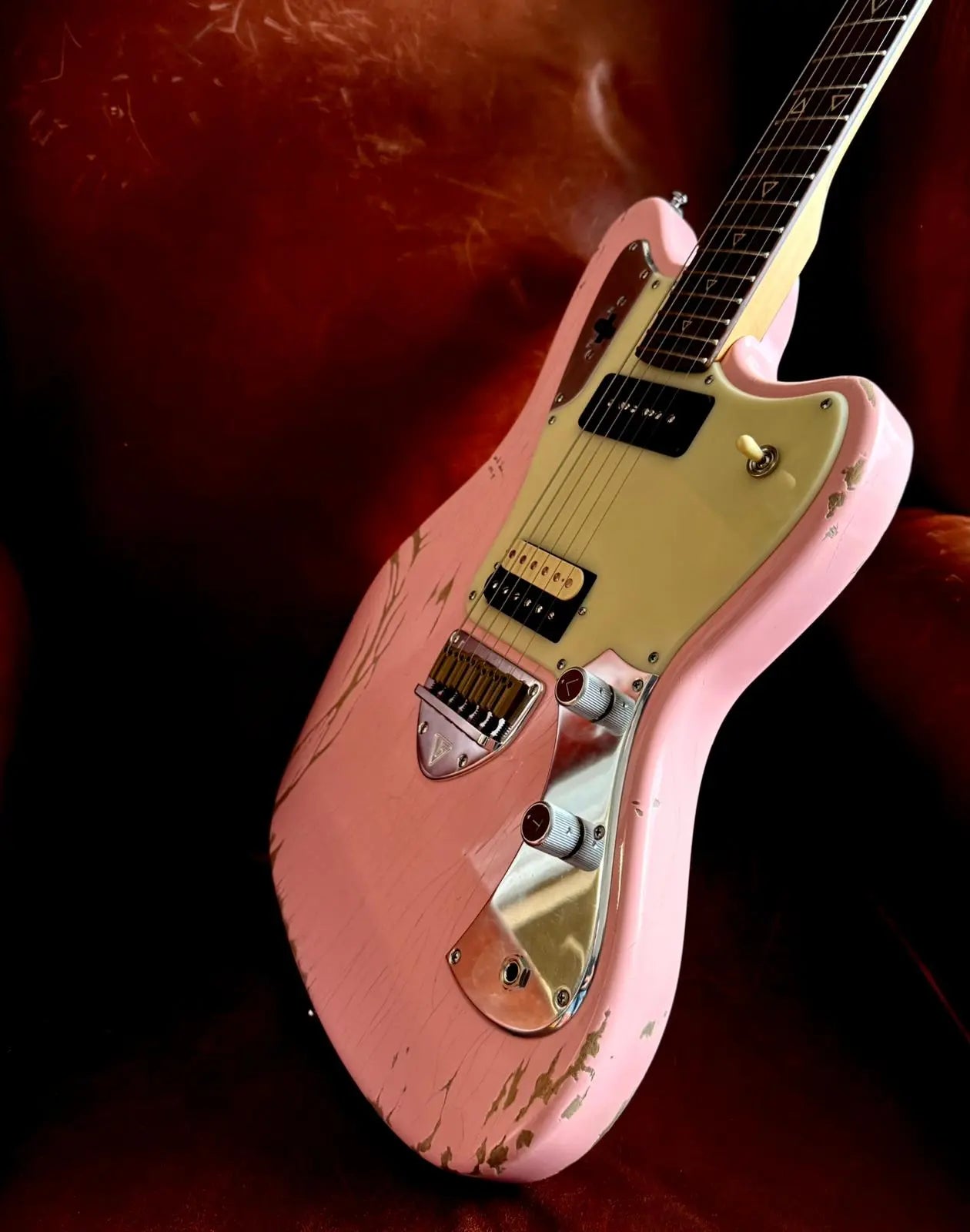 Valiant Jupiter Distressed Mola Pink - Richards Guitars Of Stratford Upon Avon