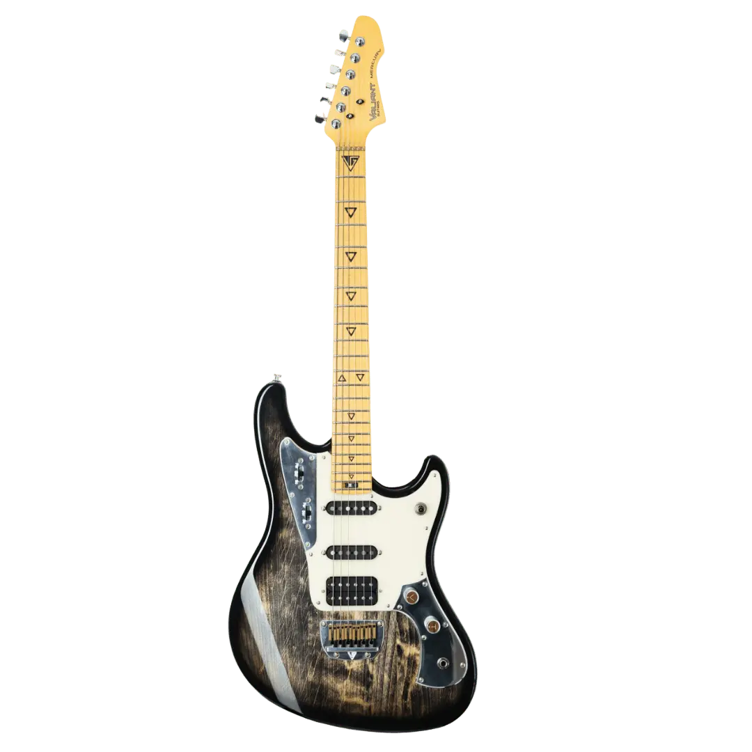 Valiant Mercury Burning Grey w Stainless Steel Frets guitar for sale uk