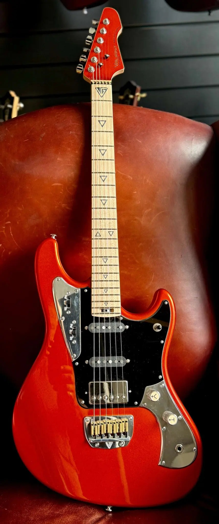 Valiant Mercury Copper With Stainless Steel Frets Upgdrade - Richards Guitars Of Stratford Upon Avon