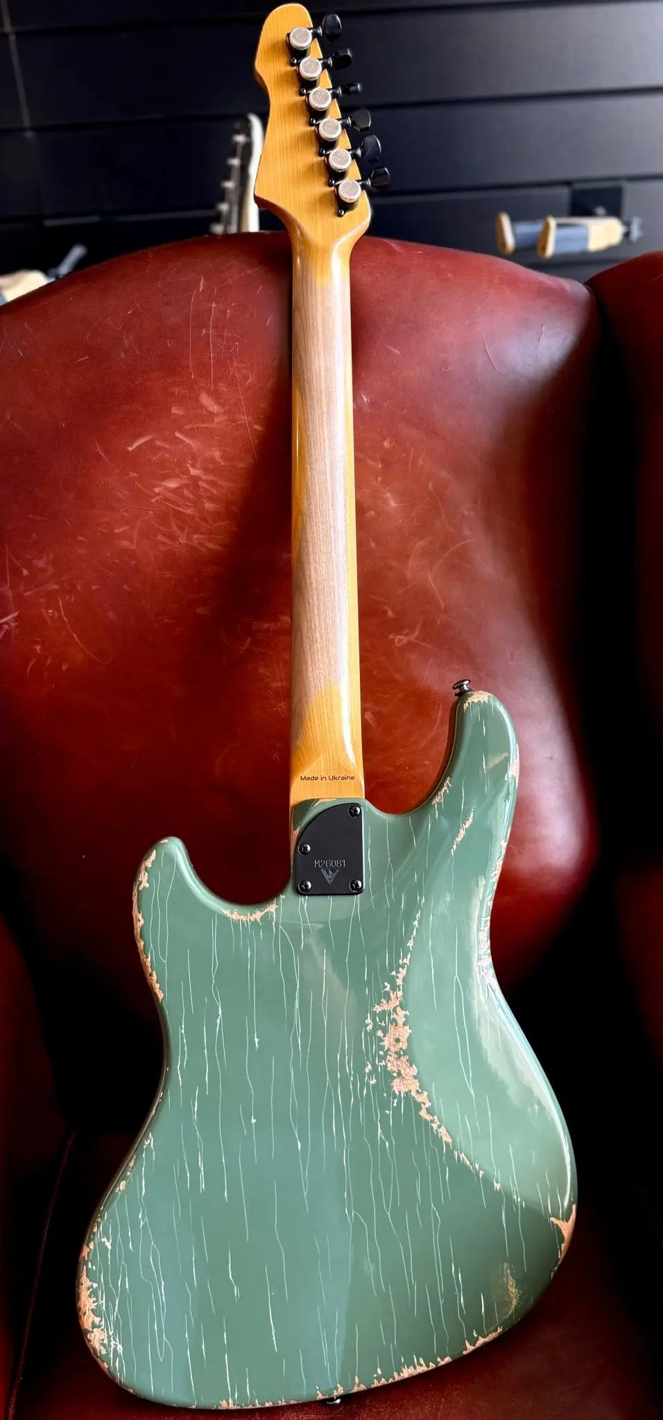 Buy Valiant Olive Green Distressed "Extreme" w' Stainless Steel Frets