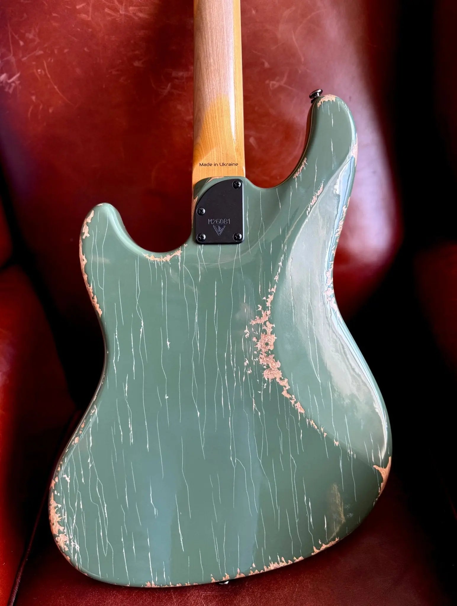 Buy Valiant Olive Green Distressed "Extreme" w' Stainless Steel Frets