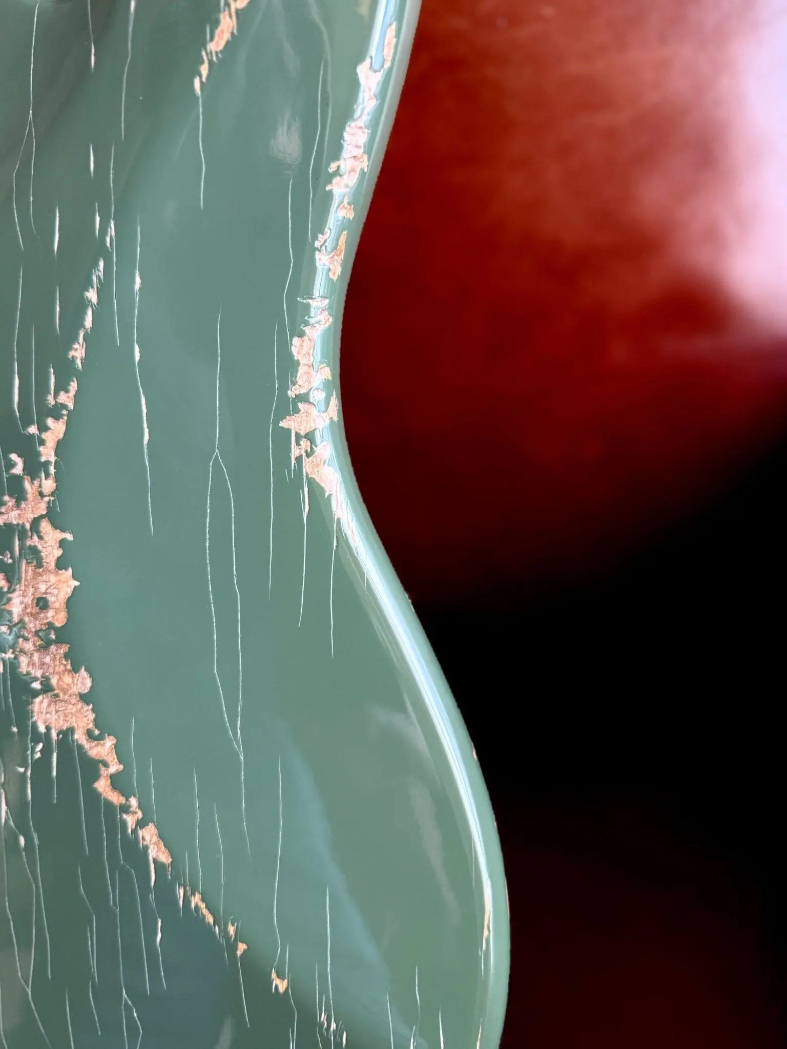 Valiant Olive Green Distressed "Extreme" w' Stainless Steel Frets - Richards Guitars Of Stratford Upon Avon