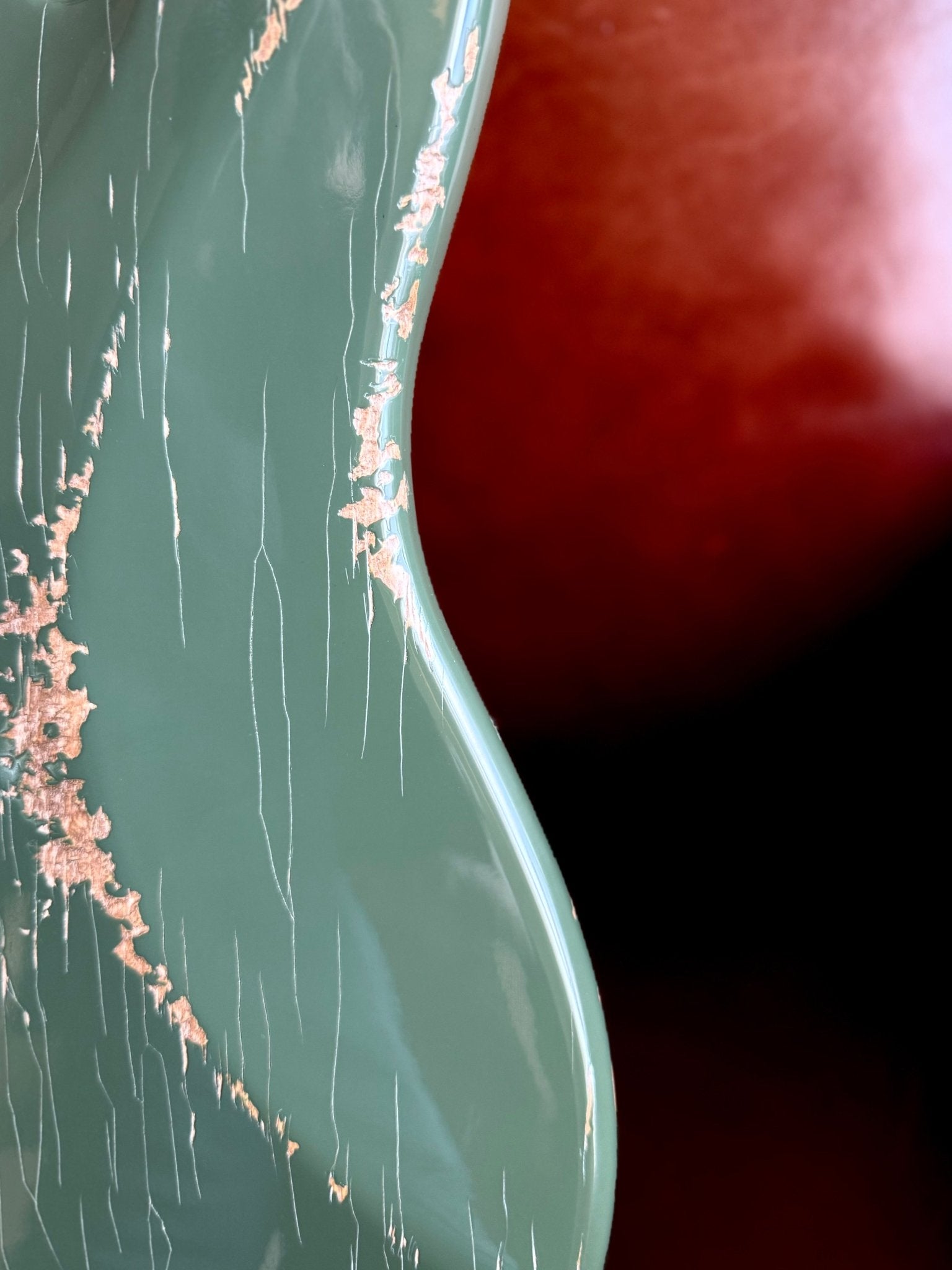 Valiant Olive Green Distressed "Extreme" w' Stainless Steel Frets - Richards Guitars Of Stratford Upon Avon