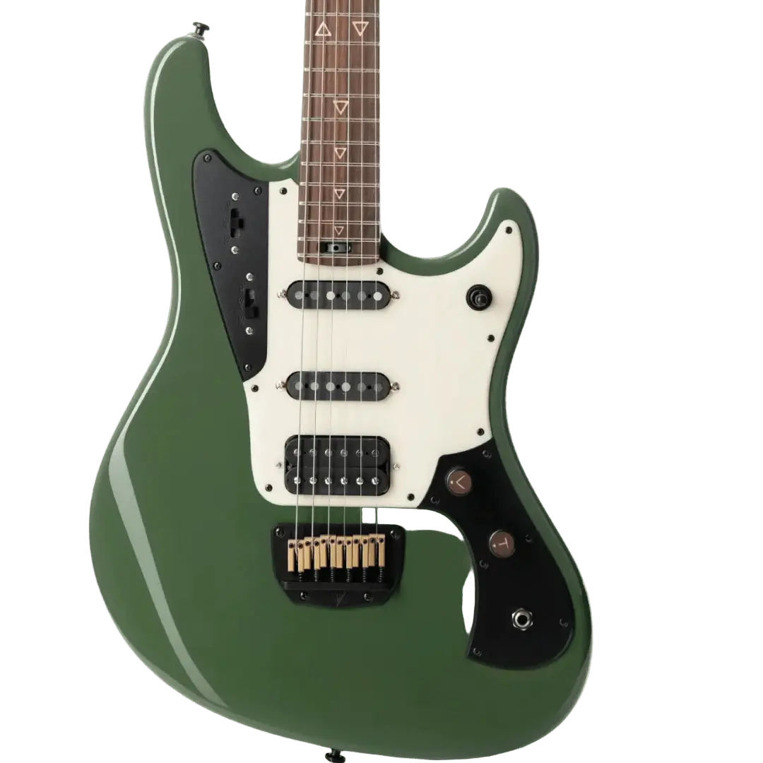 Valiant Olive Green Mash w Stainless Steel Frets guitar for sale uk