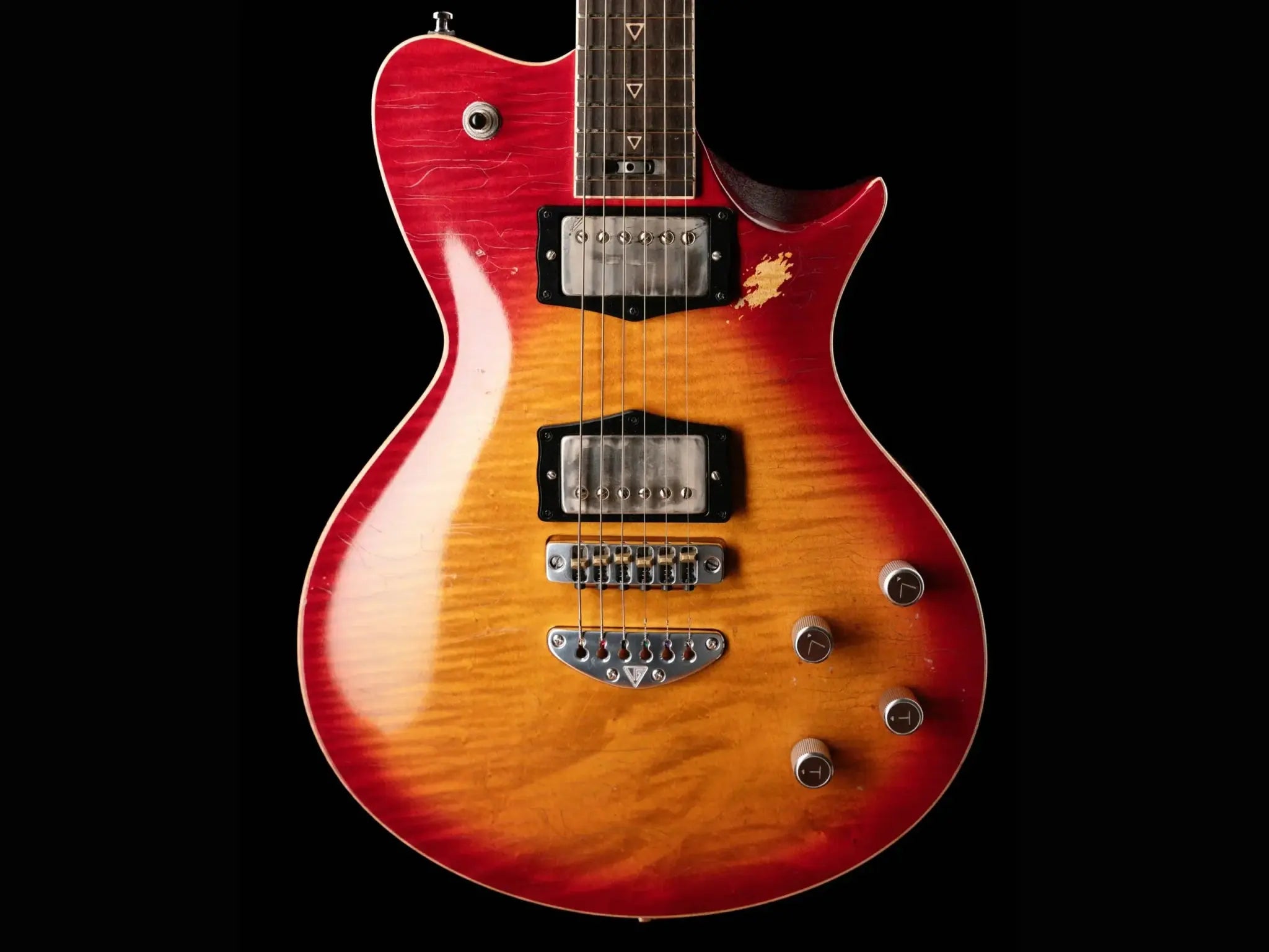 Buy Valiant Smith Distressed Cherry Burst Electric Guitar