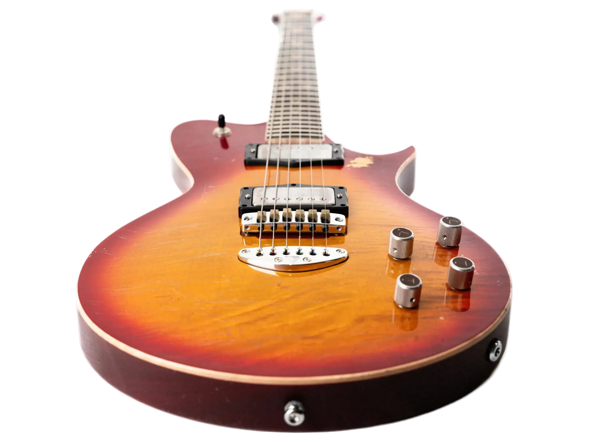 Buy Valiant Smith Distressed Cherry Burst Electric Guitar