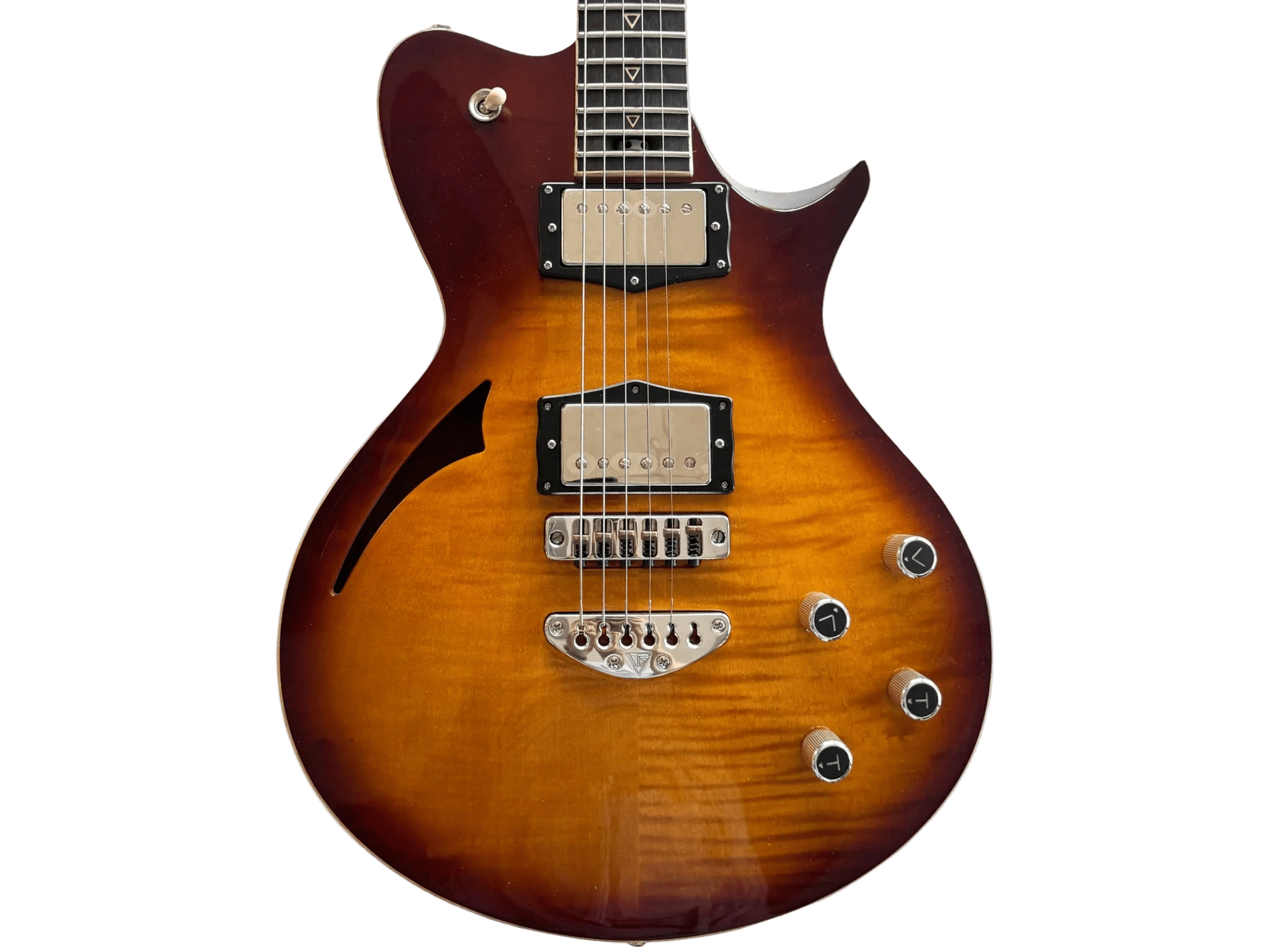 Valiant Smith Tobacco Burst Semi - Hollow Electric Guitar - Richards Guitars Of Stratford Upon Avon