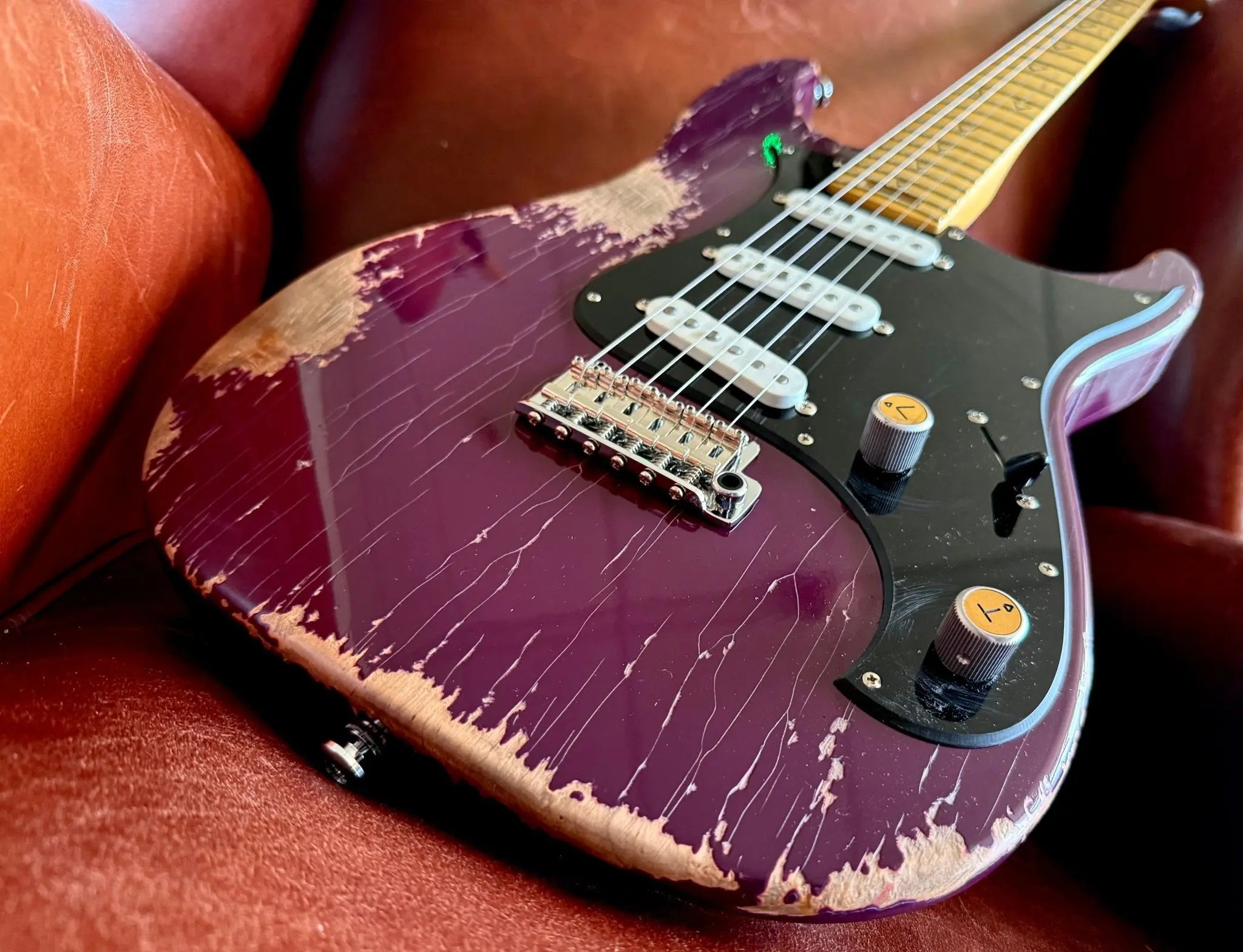 Buy Valiant Soothsayer Distressed Purple W' Stainless Steel Fret Upgrade
