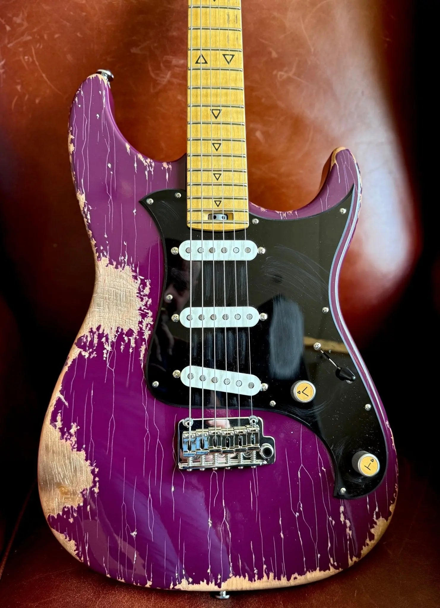 Buy Valiant Soothsayer Distressed Purple W' Stainless Steel Fret Upgrade