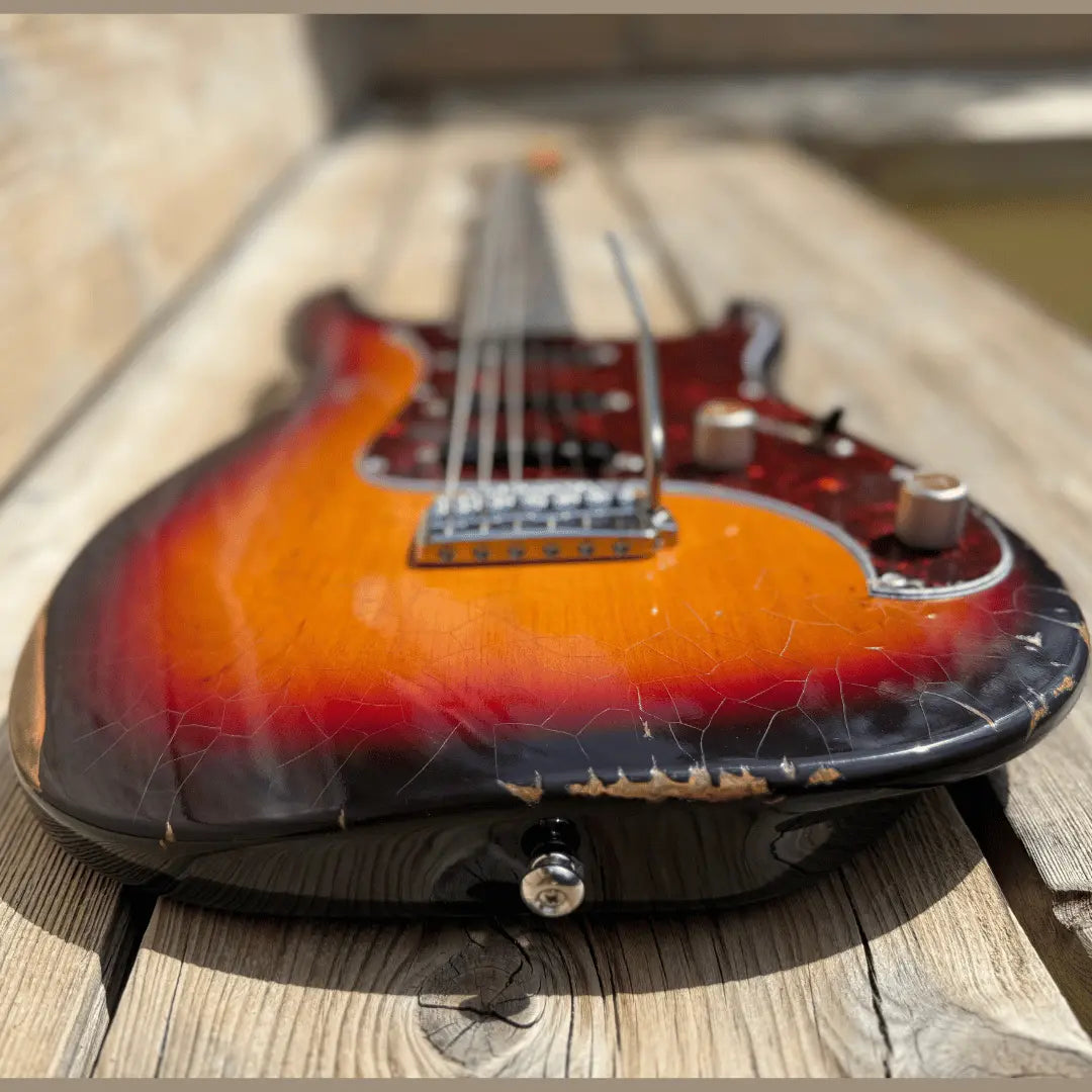 Valiant Soothsayer Distressed Vintage Burst W' Stainless Steel Fret Upgrade - Richards Guitars Of Stratford Upon Avon