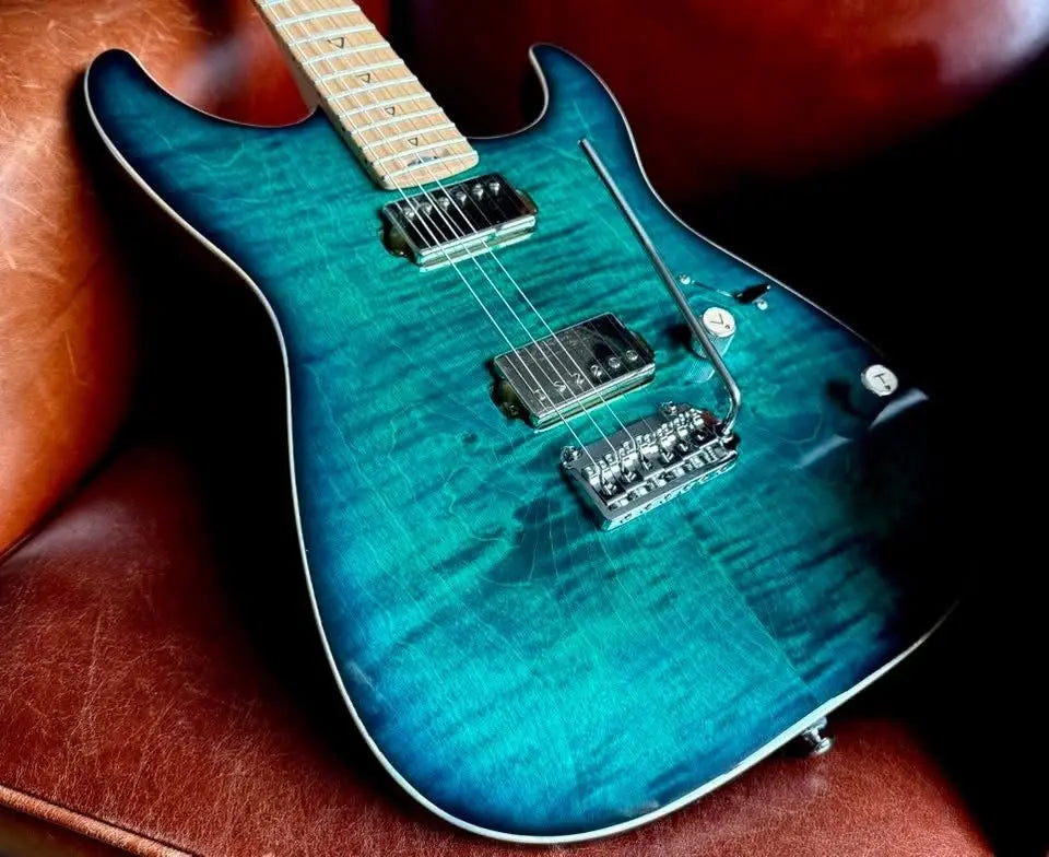 Valiant Soothsayer Malachite Alchemist Custom With Stainless Steel Frets Upgrade - Richards Guitars Of Stratford Upon Avon