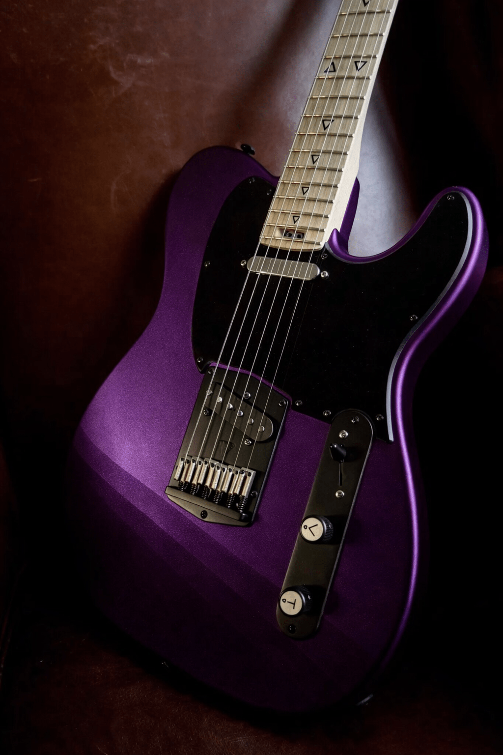 Valiant Titan Amethyst Flame Gemstone Collection Custom With Stainless Steel Frets Upgrade - Richards Guitars Of Stratford Upon Avon