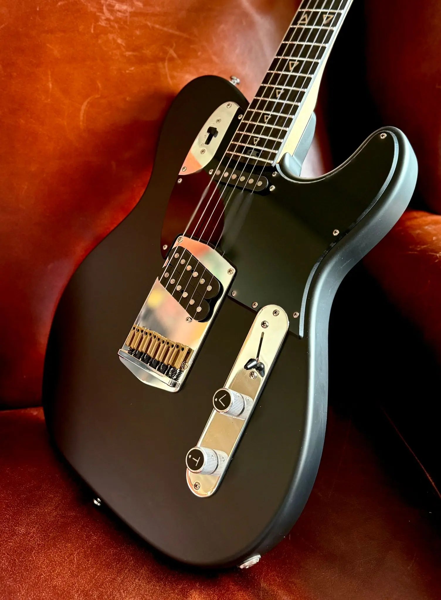Valiant Titan Black Satin With Stainless Steel Frets Upgrade - Richards Guitars Of Stratford Upon Avon