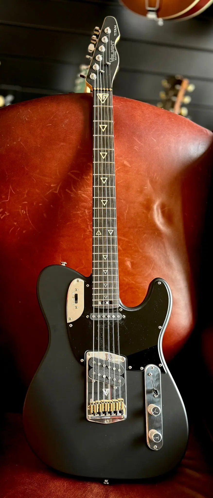 Valiant Titan Black Satin With Stainless Steel Frets Upgrade - Richards Guitars Of Stratford Upon Avon