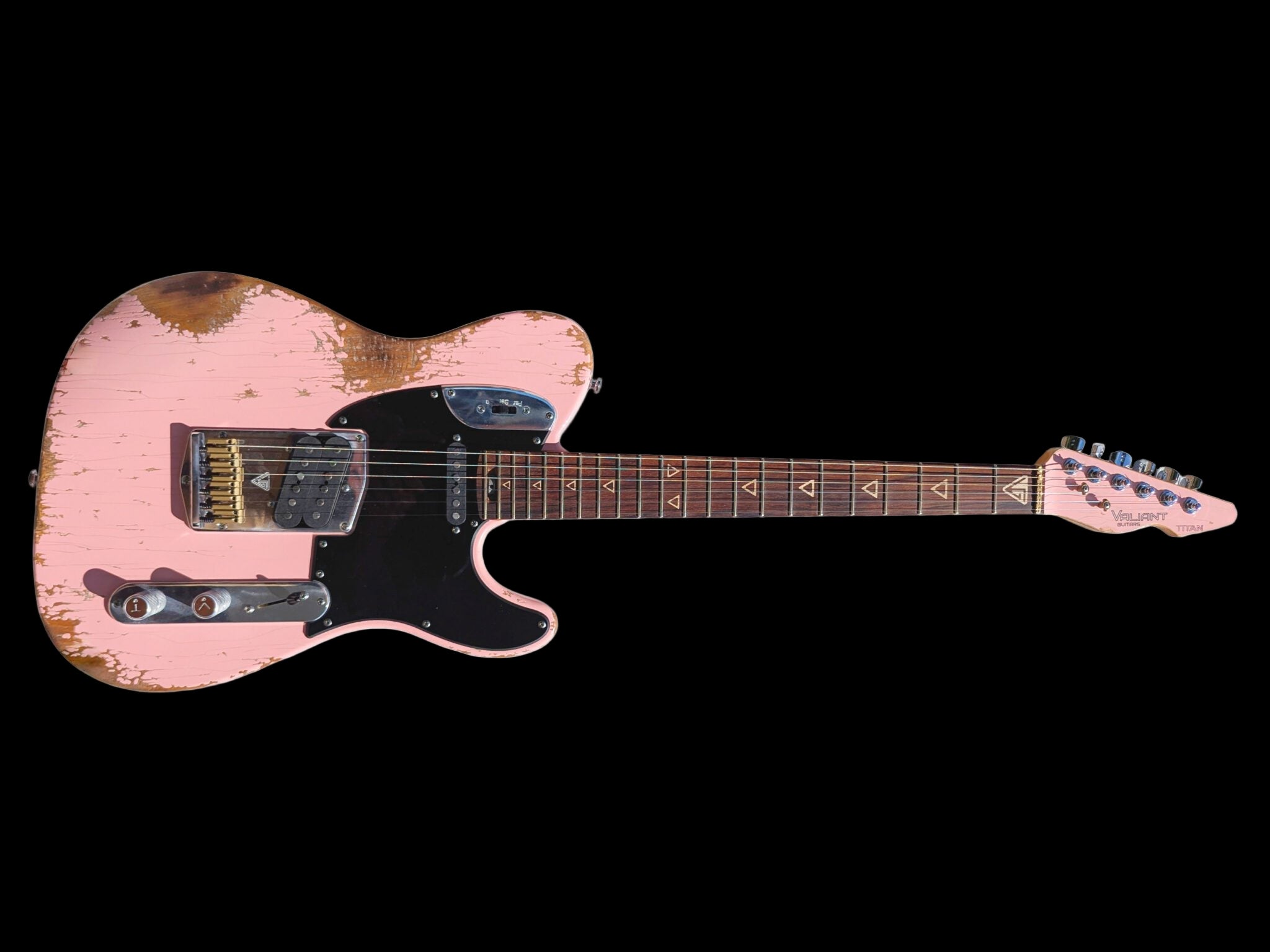 Valiant Titan Distressed Mola Pink - Richards Guitars Of Stratford Upon Avon