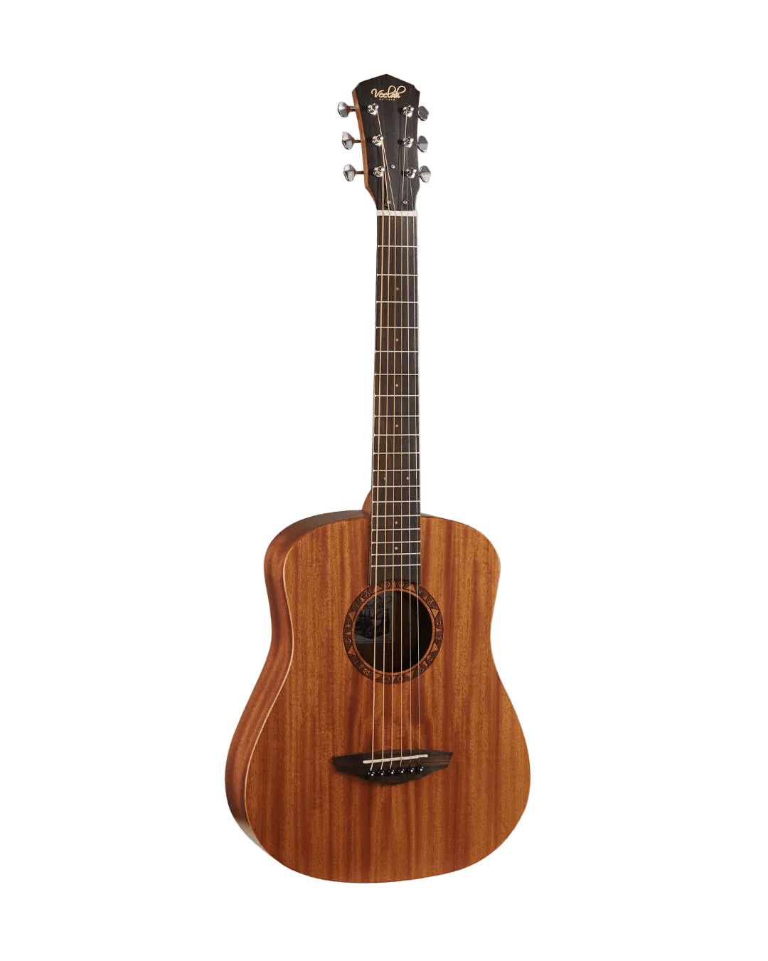 Veelah Togo Solid Top Mahogany Acoustic Travel Guitar w/ Gig Bag - Richards Guitars Of Stratford Upon Avon