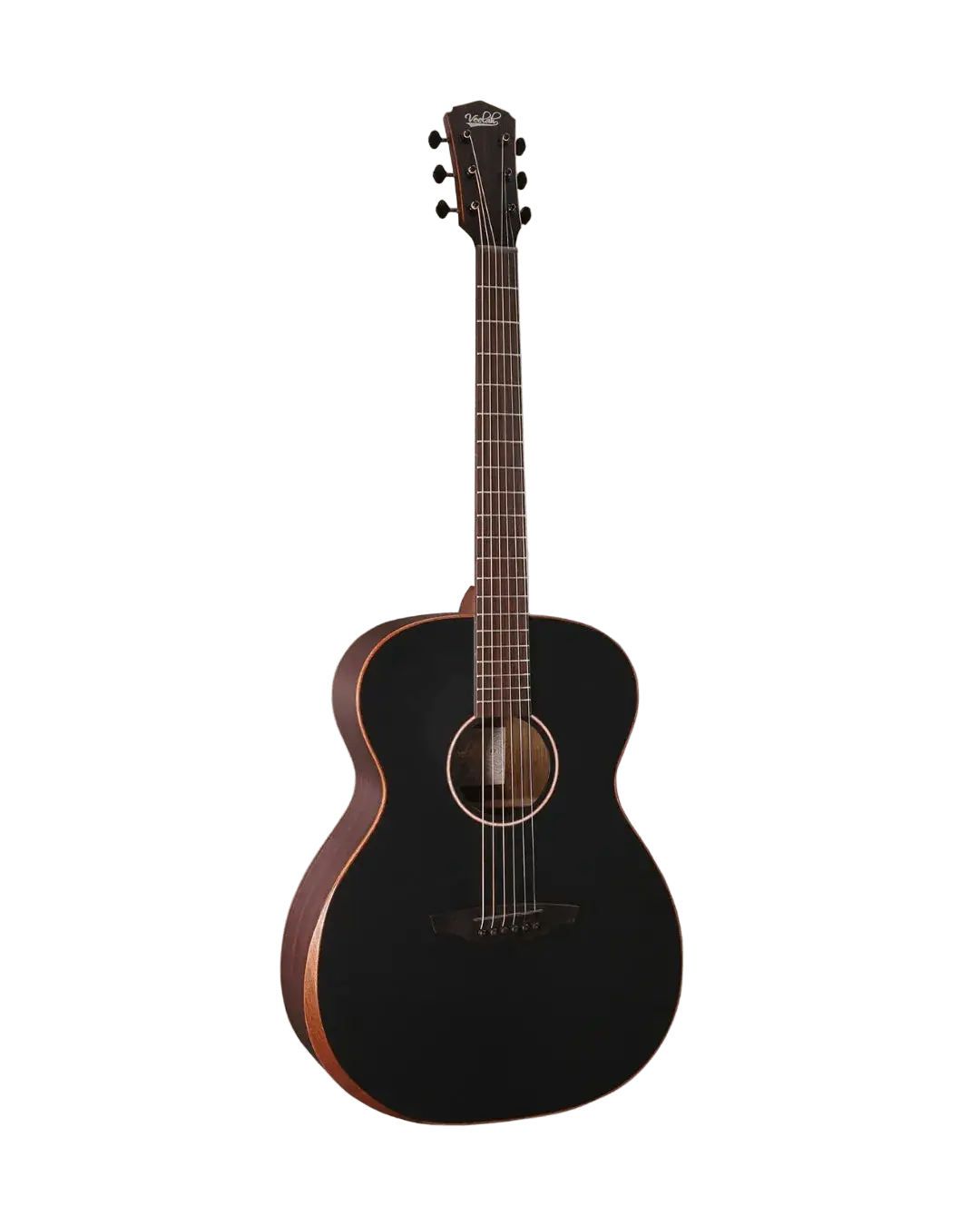 Buy Veelah V4 OM Solid Top Rosewood Armrest Satin Black Acoustic Guitar w/ Gig Bag
