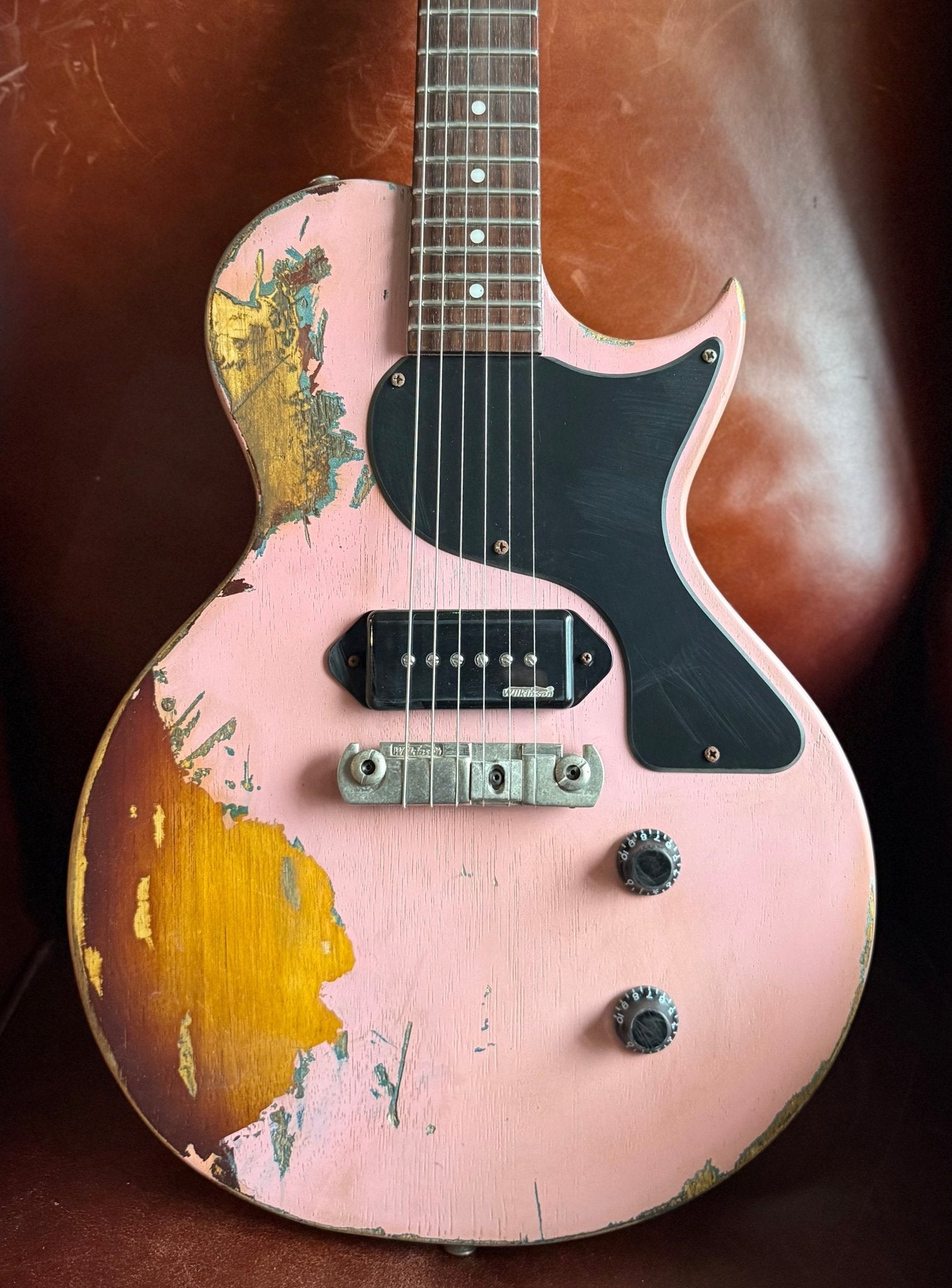 Vintage "Industrial Punk" V120 ProShop - Radioactive Bubblegum Pink - Richards Guitars Of Stratford Upon Avon