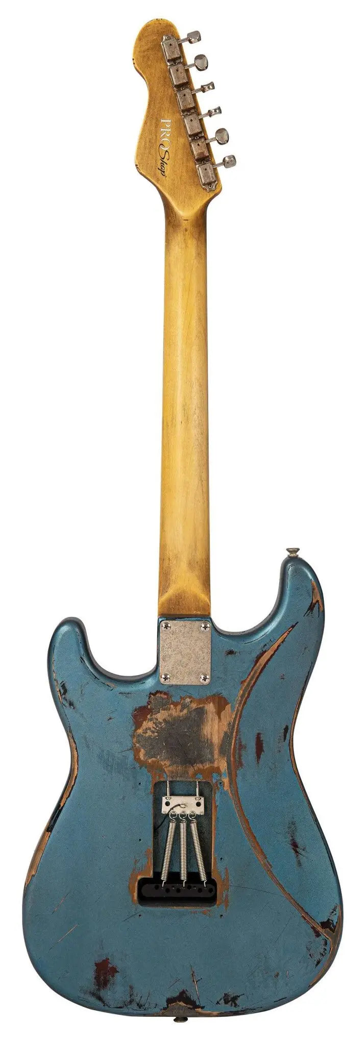 Vintage ProShop "Industrial Punk" V6 Custom in Scorched Earth Blue & FREE Custom Pro Setup - Richards Guitars Of Stratford Upon Avon