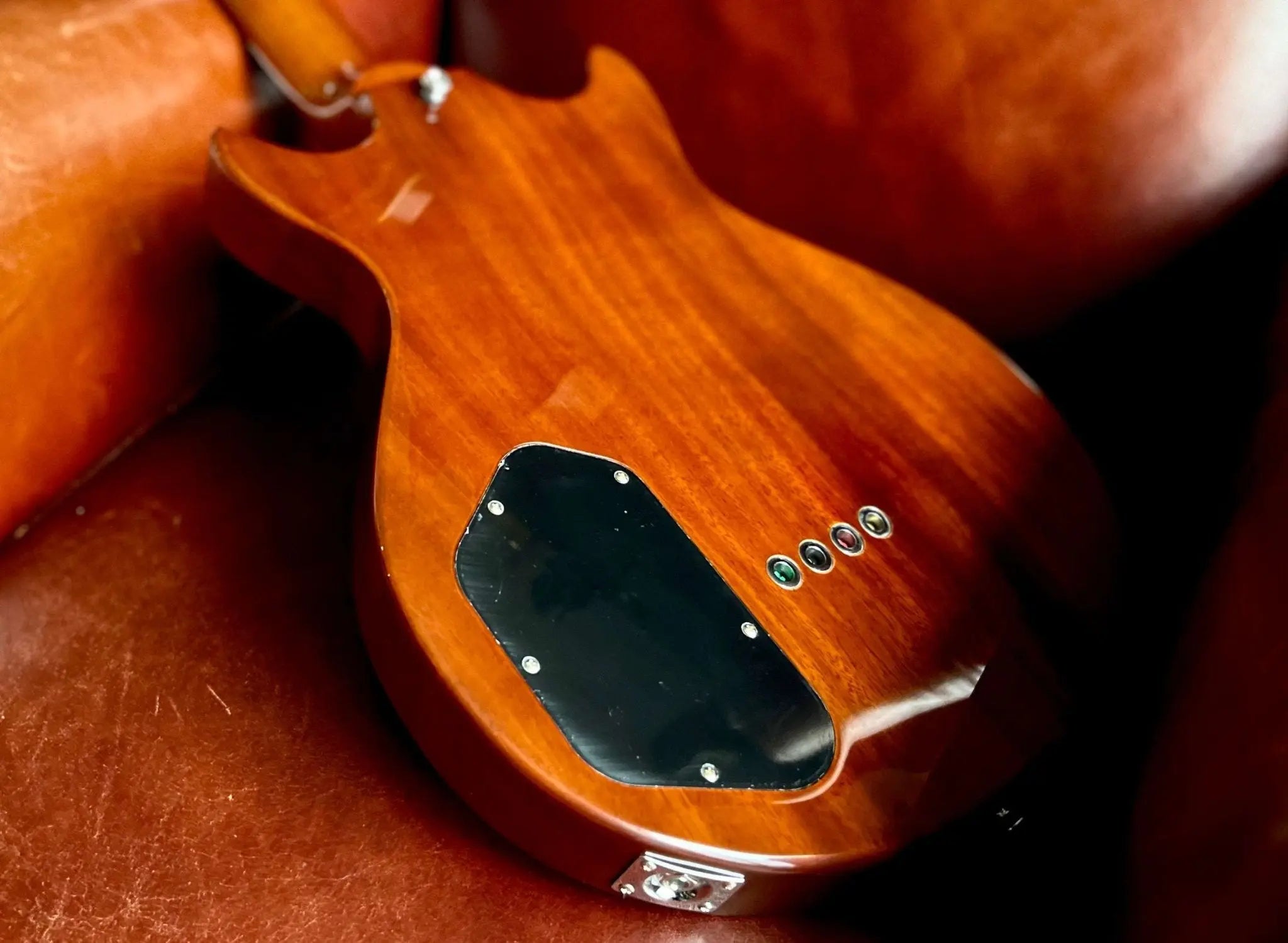 Vintage REVO Series 'Callan' Bass VRB70CR See Thru Cherry Red - Richards Guitars Of Stratford Upon Avon